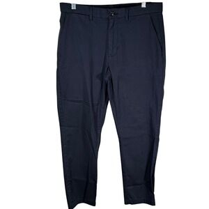 Goodfellow Mens Navy Blue Slim Fit Tech Chino Pants 33x30 Stretch Wrinkle Resist
